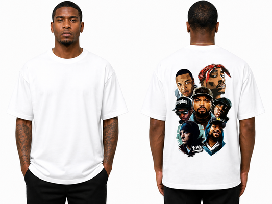 Legends of Hip-Hop Graphic Oversized T-Shirt – Premium Heavyweight Cotton