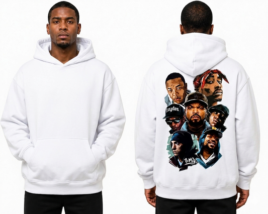 Hip-Hop Legends Graphic Hoodie – Oversized Streetwear Hoodie with Iconic Back Print