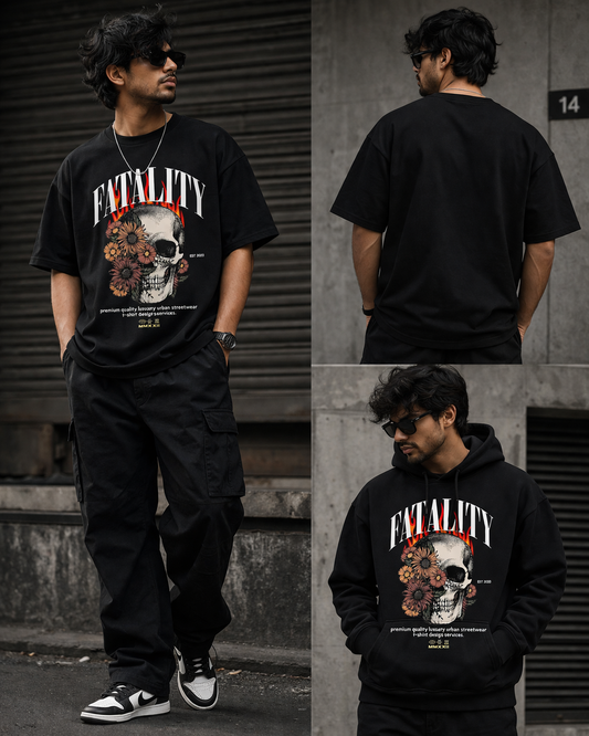 Fatality Skull Flame Graphic T-Shirt & Hoodie – Premium Streetwear