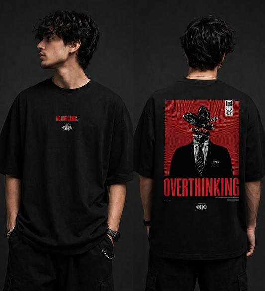 Overthinking Graphic T-Shirt – Oversized Streetwear Tee with Bold Back Print